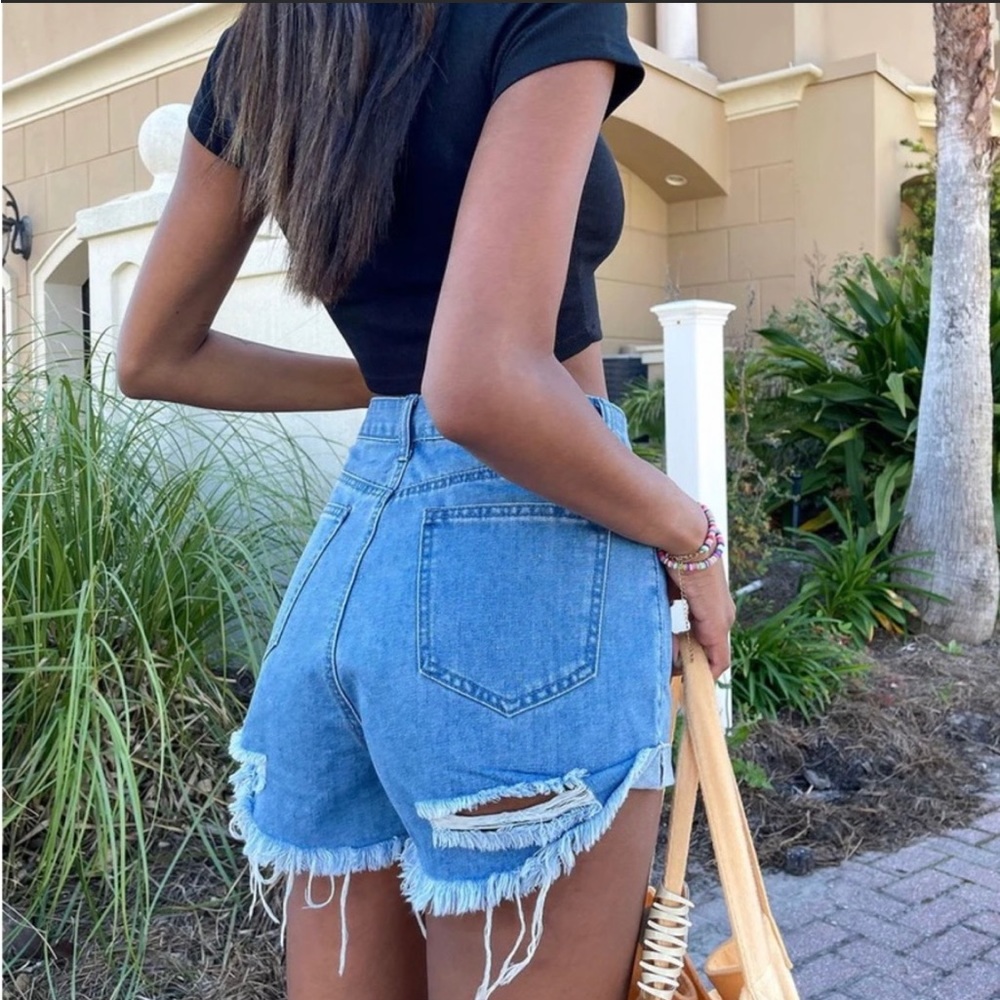 Princess Polly Hoodwink Denim Shorts